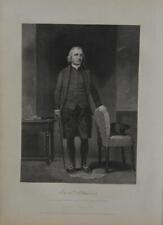 Revolutionary War Samuel Adams Antique Original 1857 Engraving Art picture