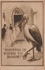 Buisness Is Going To Boom Funny Marriage Posted Vintage Divided Back Postcard picture