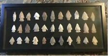 RARE 33 American Arrowheads Artifact Type Set framed collection picture