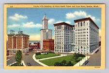 Seattle WA-Washington, County City Building, Antique, Vintage Souvenir Postcard picture