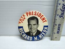 Vintage Richard Nixon Preaidential Election Pin Back Great Shape picture
