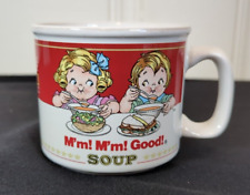 Vintage 1993 Campbell's Soup Mm Mm Good Soup 14oz Cup Bowl Coffee Mug picture