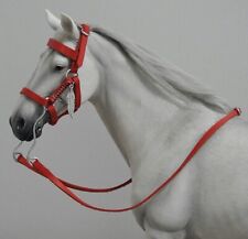 1:6 scale handmade red leather bridle Mr Z Hanoverian Sindy horse NOT included picture