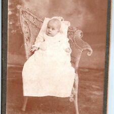 c1880s Deformed Hand Baby Cabinet Card Photo Antique Welch's Lightning Studio B5 picture