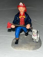 'FIREMAN WITH DALMATIAN' Figurines, Small , Possibly Lemax picture