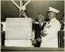 1938 Press Photo President Franklin Roosevelt at Federal Building Dedication, NY picture
