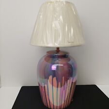 VTG 1960-70'S Richards MFG Iridescent MAUVE/PINK Table Sunset Lamp picture