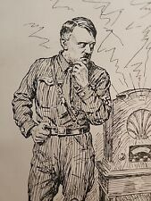 1934 early WW2 HITLER political cartoon 8x10 full page picture