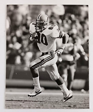 1980s Atlanta Falcons #80 Football Player Running NFL Vintage Press Photo picture