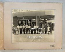 1960's Singapore Shell gas station staff large photo by Daguerre Studio 华侨老照片 picture