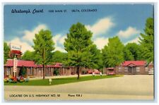 c1950's Westway's Court Motel Car Delta Colorado CO Unposted Vintage Postcard picture