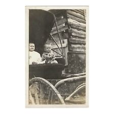 Vintage Snapshot Identified Photo Wooden Wagon Wheels Carriage Rural Farm Life picture