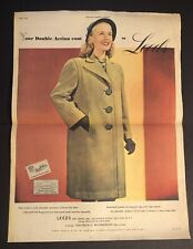 1945 Wartime RARE Maurice L Rothschild Leeds Coats FULL Page Newspaper Ad picture