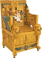 Design Toscano Egyptian Décor - Trinket Box King Tut's Golden Throne Jewelry Box picture