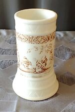 Antique TRANSFERWARE Ceramic ASIAN THEME Vase TOOTHBRUSH RAZOR Holder picture