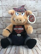 Harley Davidson Play By Play Vintage 1997 Biker Pig Plush Stuffed Animal NWT picture
