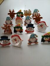 Vintage Plastic Children's Christmas Rings made in USA picture
