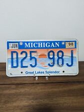 1998 Michigan License Plate Great Lakes Splendor # D2598J picture