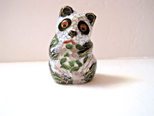 Vintage Chineese Small  Colorful  Cloisonne Panda Figurine 2.5