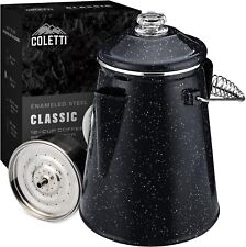 Classic Camping Coffee Percolator - Camping Coffee Pot - 12 Cup Coffee Black picture