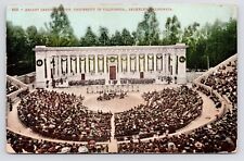 1907~Greek Theatre~University of California CA~Berkley~UC~Concert Crowd~Postcard picture