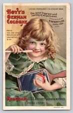 1899 Calendar Hoyts German Cologne Rubifoam For Teeth Girl Mirror P430 picture