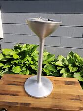 Vintage Art Deco Chrome Standing Weighted Ashtray MCM Cigar Stand Duk-It Ash  picture