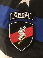 GROM Polish Special Forces Military Tactical Hook Loop Patch picture