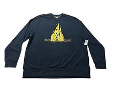 NEW XXL Disney Parks Gold Castle Crewneck Sweatshirt Disney World Lightweight picture