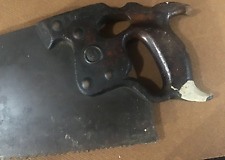 Rare Antique H.Disston &Sons Short Fat Hand Saw, Rare Shape Old Tool Scarce Find picture