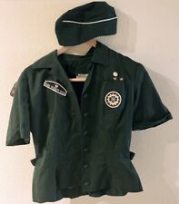 RARE ‘60s Sr. Girl Scout MARINER Troop Org Uniform Top & Striped Beret & Badges picture