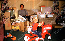 sl51 Original Slide 1958 Christmas gifts boy toy tractor 028a picture