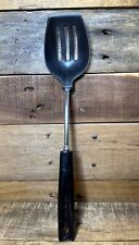 Vintage EKCO USA Black Nylon Slotted Spoon 11