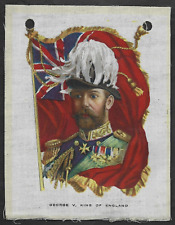 1910's ITC Silk KING GEORGE V Of England Rulers With Flags picture