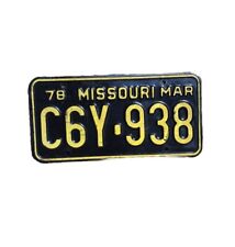 1978 Missouri License Plate - 