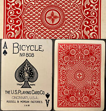 c1907 Bicycle Playing Cards Model #2 Antique USPCC Poker Deck Mid Grade 52/52 picture