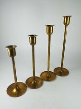 Candlestick Set Brass Candelabra 4 Pieces  Different Sizes picture