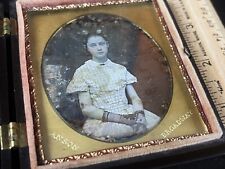 Young Lady Anson NY Daguerreotype Nice Heavy Hinged Case 1/6 Plate picture
