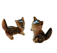 VINTAGE FOX FOXES SALT & PEPPER SHAKERS picture