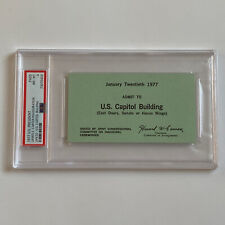 1977 President Jimmy Carter Inauguration Admit to Capitol Full Ticket Pass PSA 8 picture