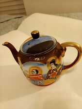 Vintage Japan Marked SignedTeapot GOLD Immortals Gold Royal Satsuma Never Used  picture