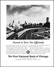 1939 Streamlined Train Chicago First National Bank vintage photo print ad  XL1 picture