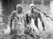 Swimmers Duncan Goodhew And David Wilkie Training 1900s OLD PHOTO picture