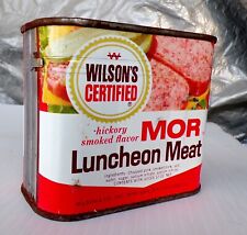🌟 RARE Wilson's Certified MOR Luncheon Meat 1960's Grocery Store Tin Food Can picture