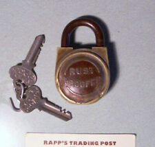 Antique Rust Proofed Padlock with Keys picture