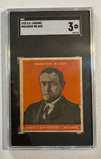 1932 US Caramel R114 Woodrow Wilson Orange Presidents American Heroes SGC 3 Card picture