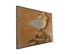 Vintage Mid Century Postmodern Bird Seagull Wall Art  George Updegraff Wood picture