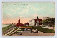 Postcard Wisconsin Milwaukee WI Juneau Park Cannon 1910s Unposted Divided Back picture
