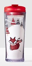 Starbucks Holiday Winter Fox 12oz Insulated Hot or Cold Acrylic Tumbler 2016 NEW picture