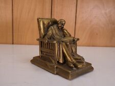 Vintage PM CRAFTSMAN Sleeping Man Brass Replacement Book End picture